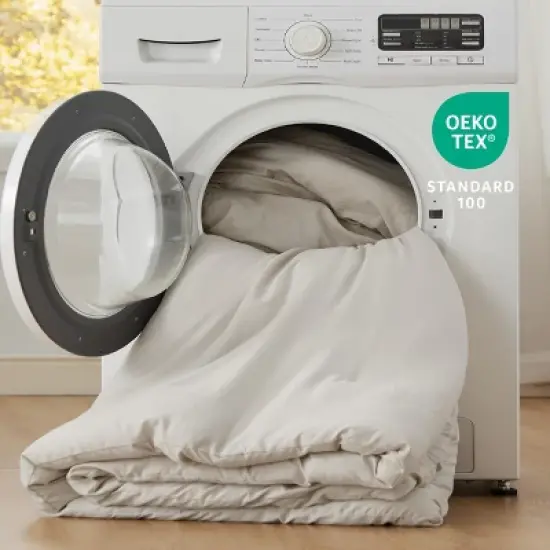 Bedsure Comforter Set &ndash; Soft & Warm Imitation Washed Cotton Bedding for All Seasons image {4}