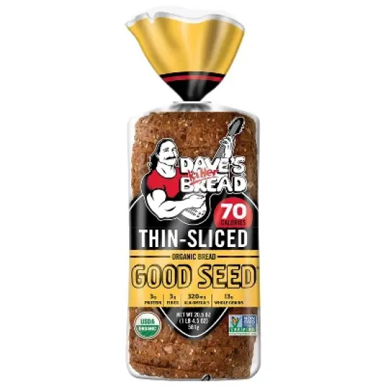 Dave's Killer Bread Organic Thin Sliced Good Seed Bread - 20.5oz image {8}