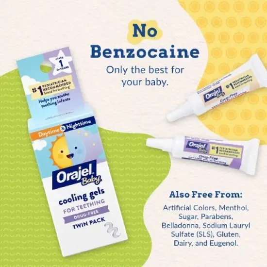 Orajel Baby Daytime & Nighttime Cooling Gels for Teething - 0.36oz image {4}