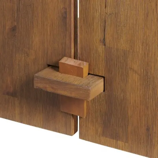 52" Bethel Acacia Wood Console Natural - Alaterre Furniture image {4}