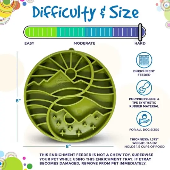 Sun and Moon Design eTray Enrichment Slow Feeder Tray for Dogs image {3}