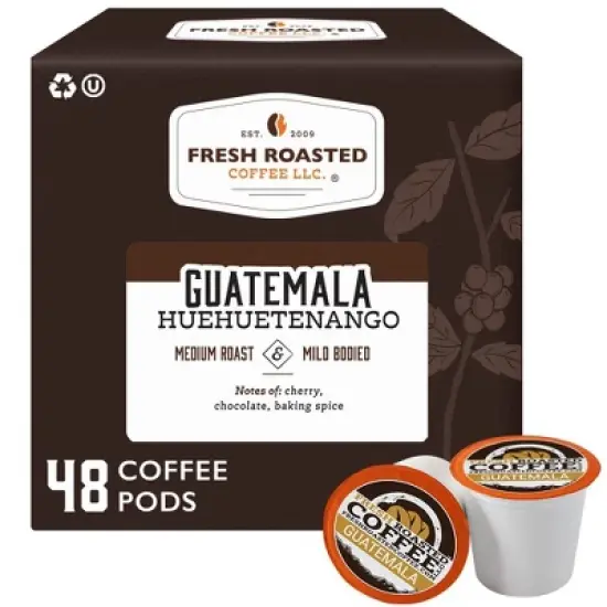 Fresh Roasted Coffee - 48 CT Guatemalan Huehuetenango Medium Roast Single Serve Pods image {8}