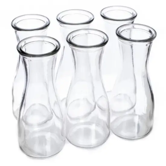Slickblue Glass Carafe Set, Narrow Neck Pitchers, Dishwasher Safe Drinkware, For Parties, Clear, Size Options image {4}
