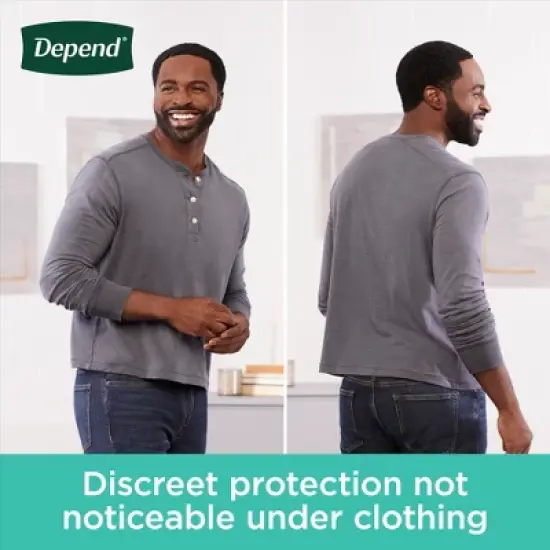 Depend Fresh Protection Adult Incontinence Disposable Underwear for Men - Maximum Absorbency - Gray image {6}