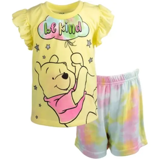 Disney Winnie the Pooh Tank Top Shirt & Mesh Shorts Yellow/Pink image {9}