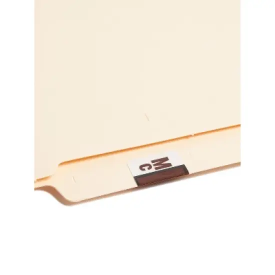 Smead A-Z Color-Coded Bar-Style End Tab Labels Letters Mc Brown 500/Roll 67097 image {2}