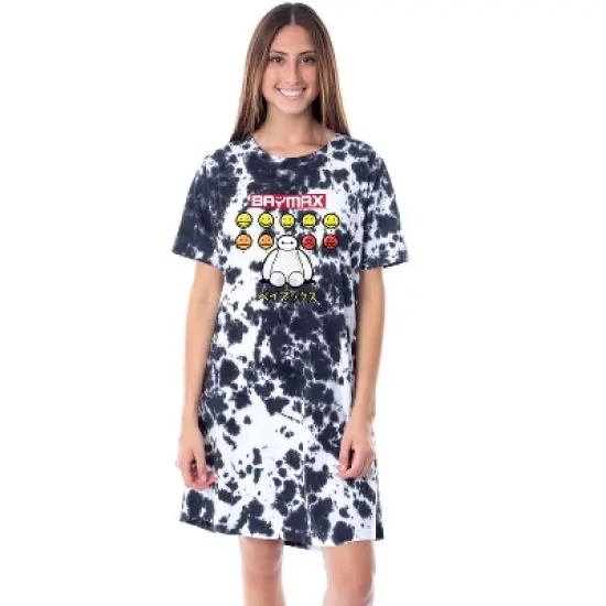 Disney Womens' Big Hero 6 Movie Film Nightgown Sleep Pajama Shirt Multicolored image {3}