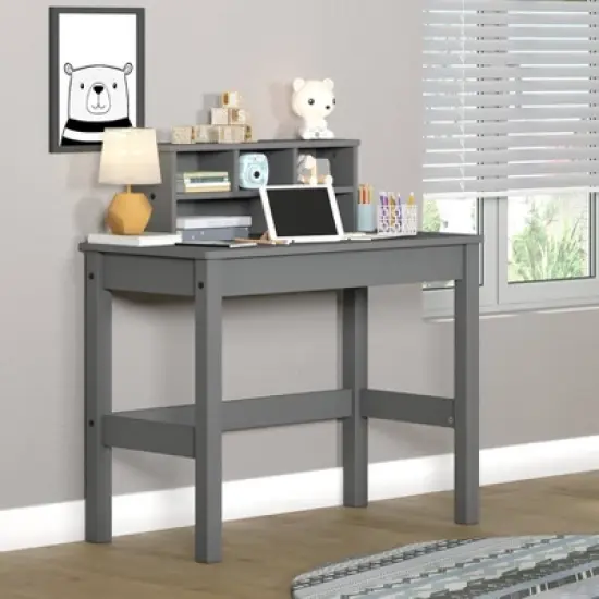 Logan Writing Desk Gray - Acme Furniture image {3}