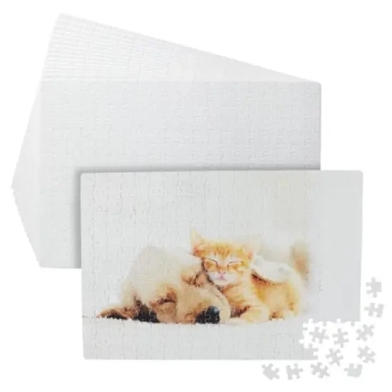 Bright Creations 15 Sets Blank Sublimation Puzzles for DIY Crafts, 300-Piece Jigsaws for Heat Press Thermal Transfer, 16 x 11 In image {8}