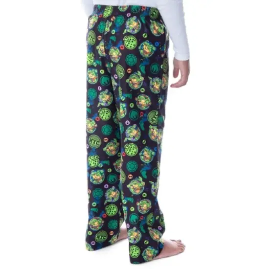 Nickelodeon Boys' Teenage Mutant Ninja Turtles TMNT Character Pajama Pants Black image {1}