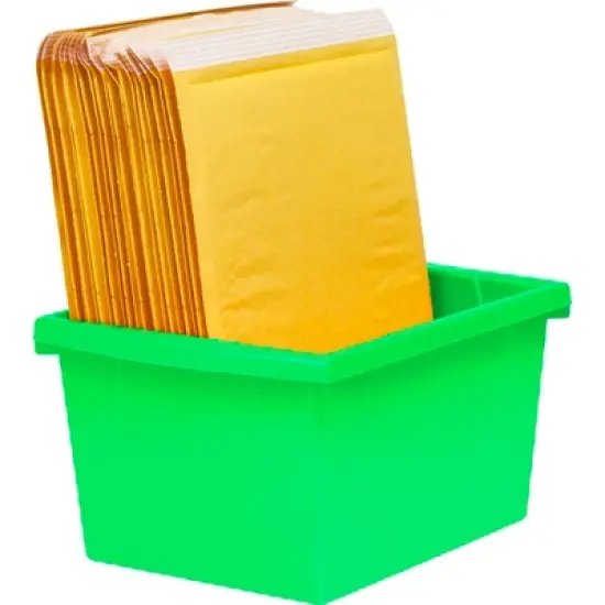Storex Small Classroom Storage Bin, Green image {2}