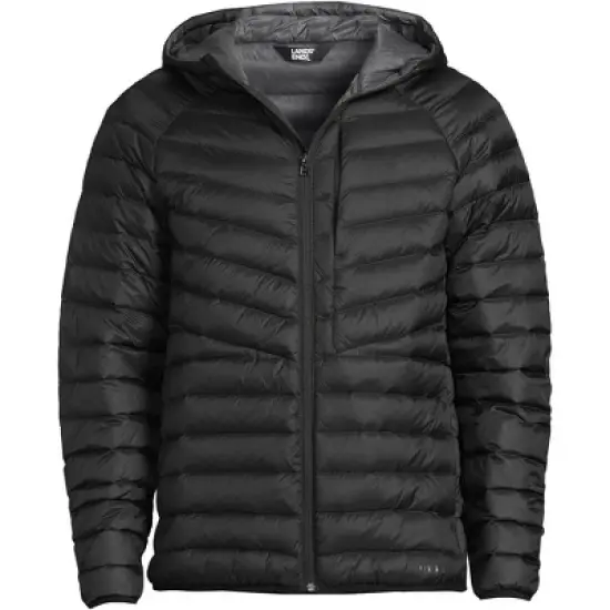 Lands' End Men's Wanderweight Ultralight Packable Hooded Down Jacket image {4}