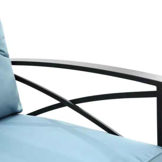 3pcs Outdoor Rattan Chat Furniture Set,  Patio Garden Seating Group Conversation Set with Rocking Chairs and Table -ModernLuxe image {7}