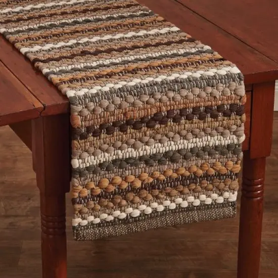 Park Designs Mineral Stripe Chindi Table Runner 13" x 54" image {3}