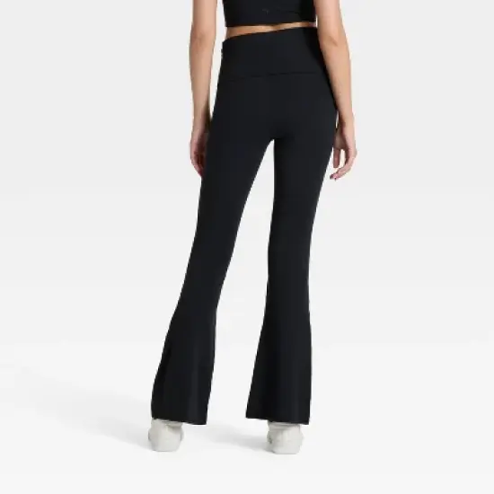 Women's High-Rise Foldover Waistband Flared Leggings - JoyLab&trade; image {1}