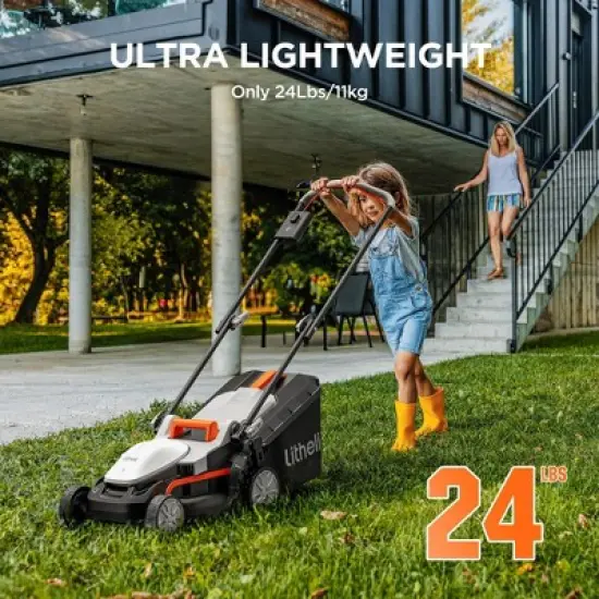 Litheli 13" 20V 4.0Ah Battery Powered SE Cordless Lawn Mower image {4}