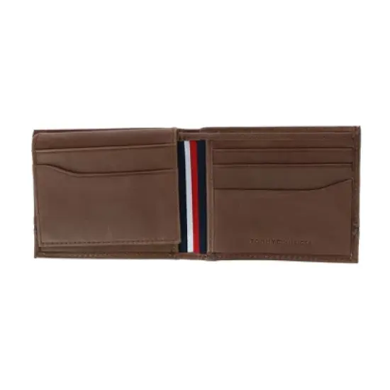 Tommy Hilfiger Men's Leather Leif RFID Bifold Wallet with Flip ID image {2}
