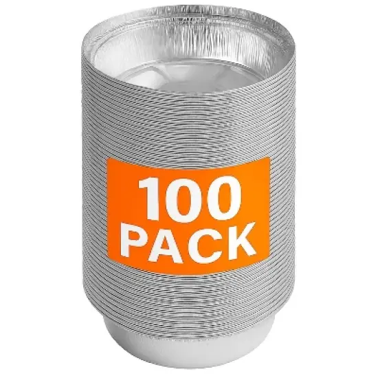 Ruthy&rsquo;s Outlet Round aluminum foil pans Disposable Tray Containers for Storing, Baking, Meal Prep & Reheating | Freezer & Oven Safe, Recyclable image {1}