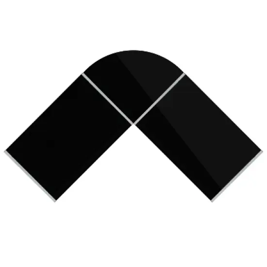 BlackArc L-Shaped Gaming Desk with Tempered Glass Top and Powder Coated Steel Frame image {6}