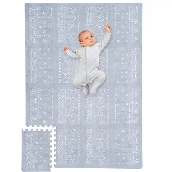 Stylish Baby Play Mat for Your Baby Boy or Girl - Large and Soft Foam Playmat Creates A Safe Play Area for Little Ones image {7}