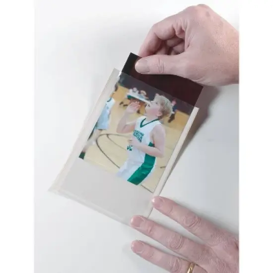 5pk 4" x 6" 25/Pack Clear View Self-Adhesive Photo/Index Card Pockets - Ashley Productions: Plastic Card Sleeves, Protectors image {2}