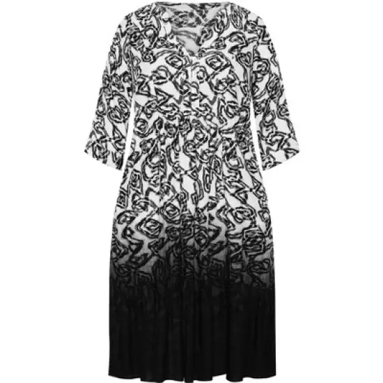 Women's Plus Size Artistry Tiered Dress - black | ZIM & ZOE image {2}