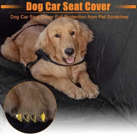 Unique Bargains PP Cotton 6 Layers Include 600D Oxford Cloth Dog Car Seat Covers 1 Set image {1}