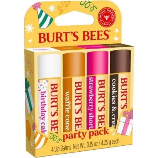 Burt's Bees Party Pack - Birthday Cake Variety - 0.6oz/4ct image {9}