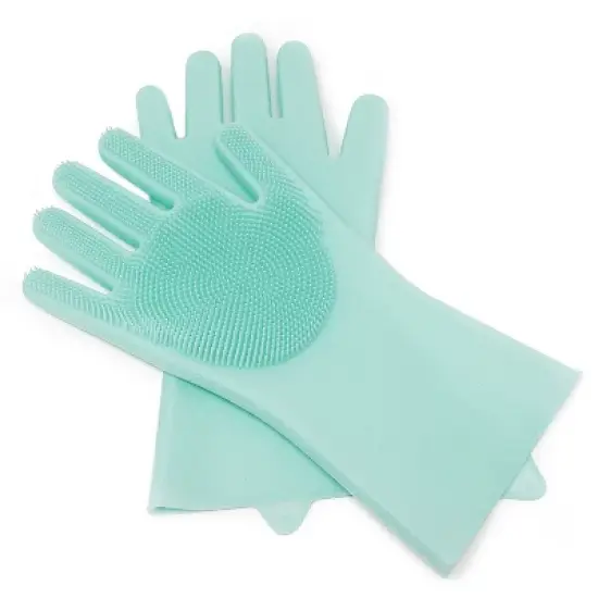 Norpro Silicone Cleaning Gloves with Micro Bristles, 1 Pair image {3}
