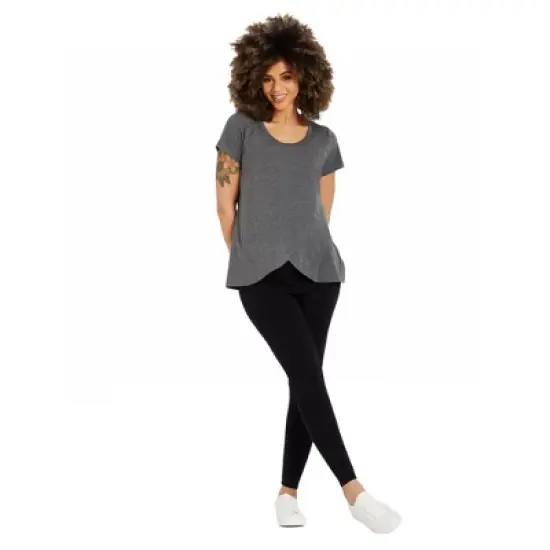 Pull Over Open Front Nursing Tee | Motherhood Maternity image {6}