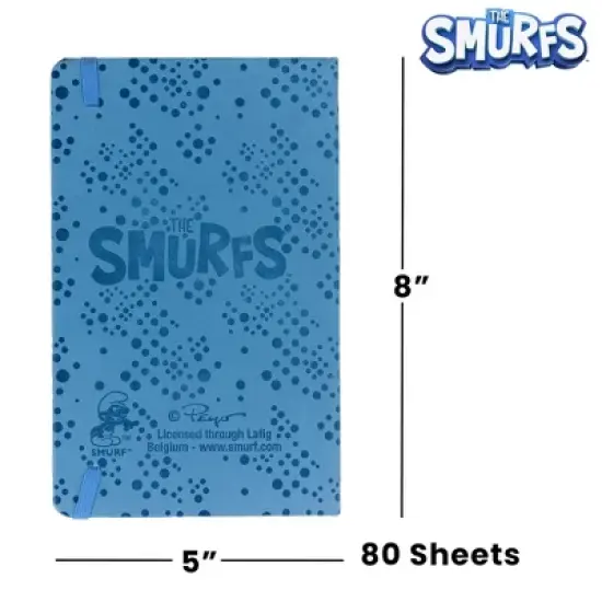Inkology, LLC The Smurfs 80-Page Vegan Leather Notebook | 5 x 8 Inches image {6}