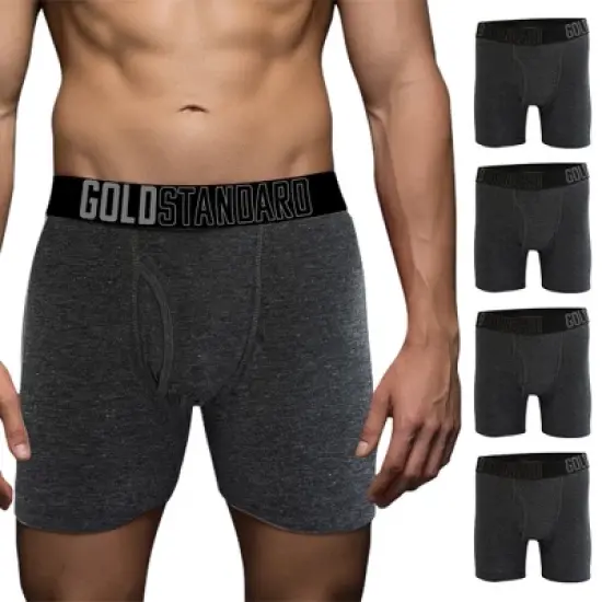 Gold Standard Mens 4-Pack Performance Boxer Briefs Athletic Underwear image {4}