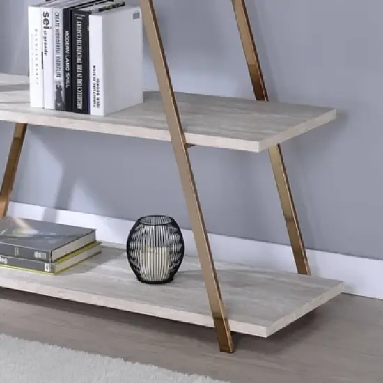 72" Favian 5 Shelf Display Bookcase Champagne - miBasics image {5}