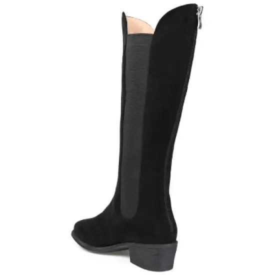 Journee Collection Womens Celesst Tru Comfort Foam Extra Wide Calf Stacked Heel Knee High Boots image {6}