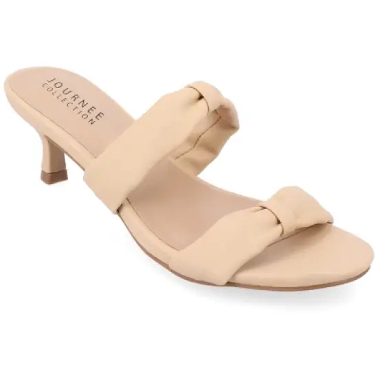 Journee Collection Womens Dyllan Kitten Heel Slip On Open Toe Pumps image {10}