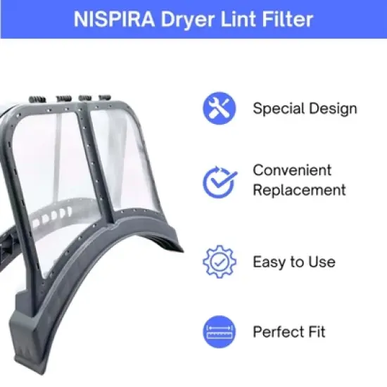 Nispira 5304513574 Dryer Lint Screen Compatible With Electrolux Frigidaire Dryer Ultra Durable Replacement Repair Parts, 1 Pack image {5}