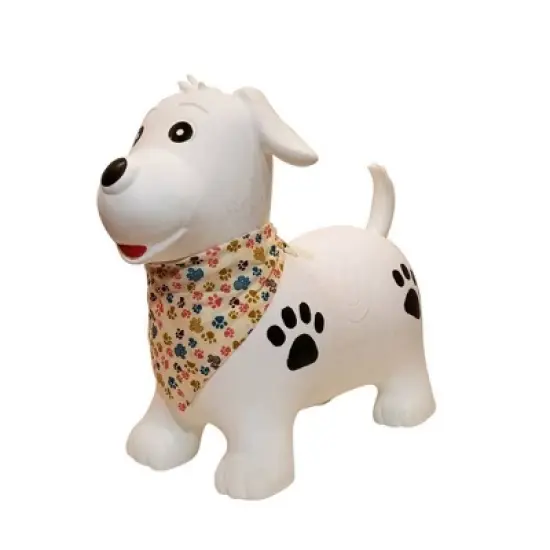 BounceZiez Inflatable Bouncy Ride-On Hopper with Pump - Dog image {1}