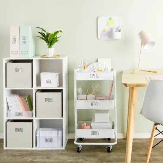 Talented Kitchen 138 Office and Craft Labels for Organizing School Supplies, Household, Work Folders, All Caps Preprinted Stickers for Storage Bins image {2}