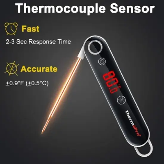 ThermoPro TP18SW Digital Instant Read Meat Thermometer Super Fast Thermocouple for Kitchen Cooking Smoker Grilling BBQ Thermometer image {2}