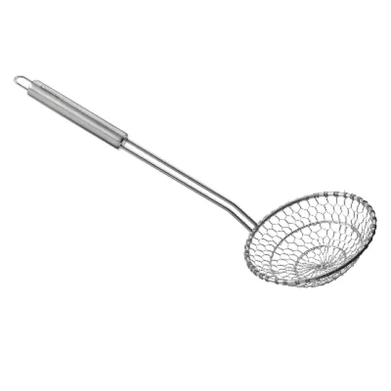 Cuisinart 5" Spider Strainer: Stainless Steel Hand Strainer, Dishwasher-Safe, 12.75" Handle, Silver Finish image {1}