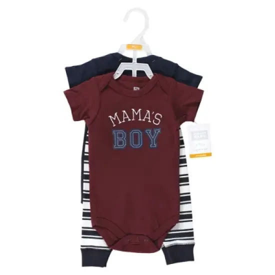 Hudson Baby Infant Boys Cotton Bodysuit and Pant Set, Mamas Boy image {1}