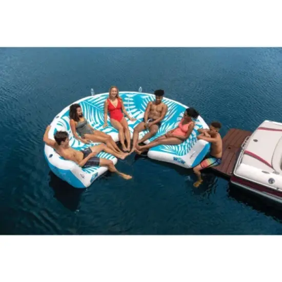 WOW Inflatable Lounging Resort Island 6-8 Person Float image {2}