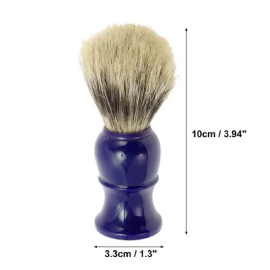 Unique Bargains Durable Shaving Brush 3.94"x1.3" Blue 1 Pc image {1}