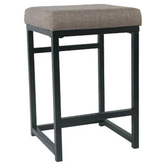 Open Back Metal Counter Height Barstool - HomePop image {7}