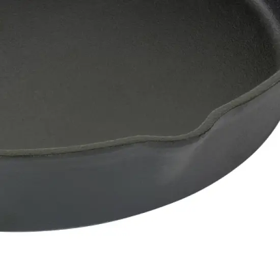Oster Castaway 10 Inch Round Cast Iron Frying Pan with Pouring Spouts image {4}