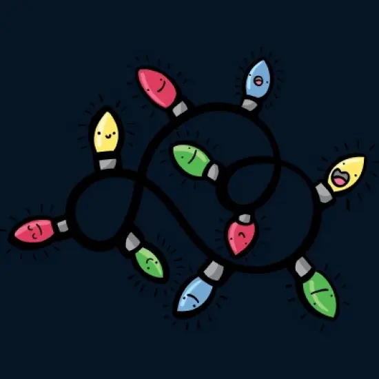 Men's Design By Humans Christmas Lights By emcgaughey Tank Top image {1}