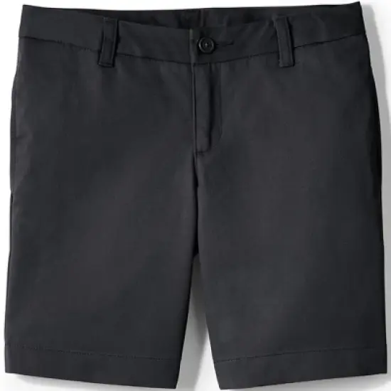 Lands' End Girls Plain Front Blend Chino Shorts image {5}