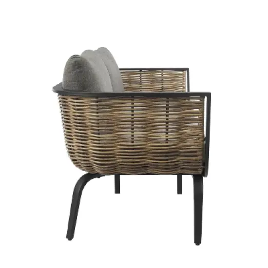 Ashby Loveseat - Gray/Black/Natural - Linon image {3}