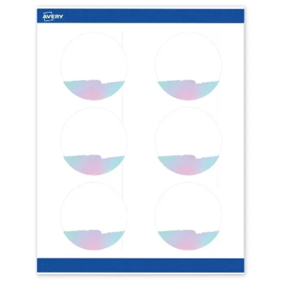 Avery Round Labels, Watercolors Design, 3" Diameter, 60ct image {8}