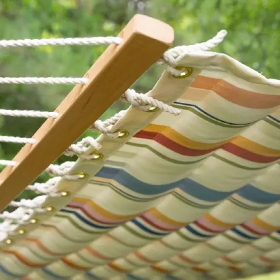 13' Pillowtop Outdoor Fabric Hammock with Spreader Bar Terracotta Pink - Threshold&trade; image {3}